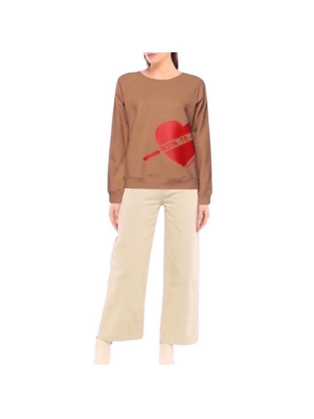 Scotch & Soda NWT casual pull over long sleeve graphic tan sweatshirt size large